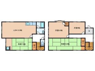 神戸市垂水区名谷町・貸家の物件間取画像